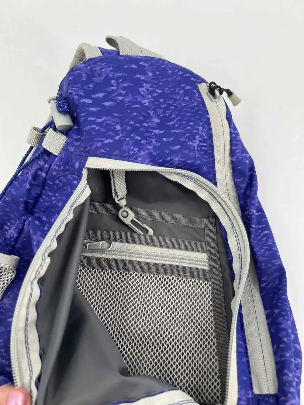 Eddie Bauer Purple Sling Crossbody Pinecone Pattern | OS Unisex